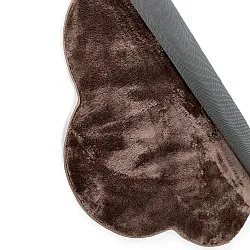 Rond Golvend Vloerkleed - Aranga Super Soft Fur (donkerbruin)