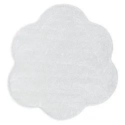 Rond Golvend Vloerkleed - Aranga Super Soft Fur (wit)