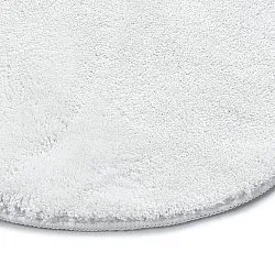 Rond Golvend Vloerkleed - Aranga Super Soft Fur (wit)