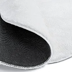Rond Golvend Vloerkleed - Aranga Super Soft Fur (wit)