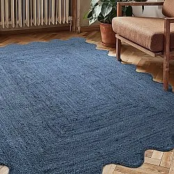 Golvend jutetapijt - San Francisco (blauw)