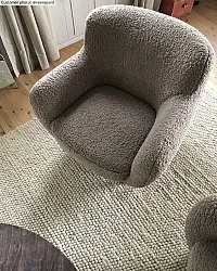 Wollen-vloerkleed - Avafors Wool Bubble (beige)