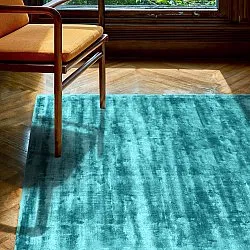 Viscose-vloerkleed - Jodhpur Special Luxury Edition (turkoois)