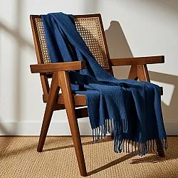 Dekens - Wollenmix plaid - Samantha (marineblauw)