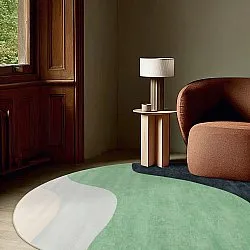 Rond vloerkleed - Barcelona (groente)