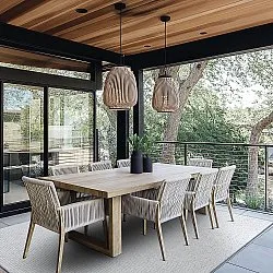 Vloerkleden voor binnen en buiten - Bergen (zilver)