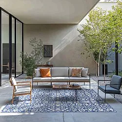 Vloerkleden voor binnen en buiten - Brussels Ocean (blauw)