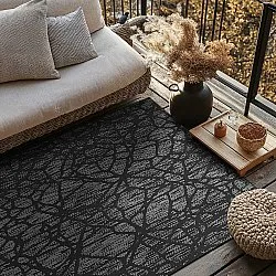 Vloerkleden voor binnen en buiten - Brussels Diamond (zwart)