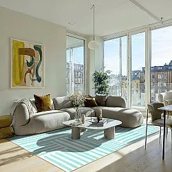 Wilton - Joma (turkoois/wit)