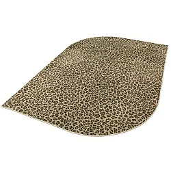 Halfovaal Wilton-vloerkleedLeopard (bruin)