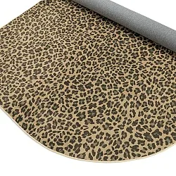 Halfovaal Wilton-vloerkleedLeopard (bruin)
