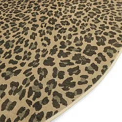 Halfovaal Wilton-vloerkleedLeopard (bruin)