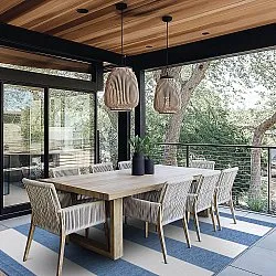 Vloerkleden voor binnen en buiten - Santana (blauw)