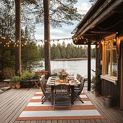 Vloerkleden voor binnen en buiten - Santana (oranje)