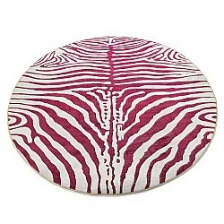 Rond vloerkleed - Zebra (roze)