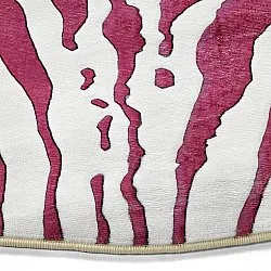 Rond vloerkleed - Zebra (roze)