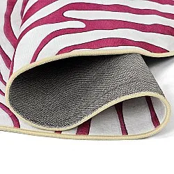 Rond vloerkleed - Zebra (roze)