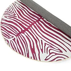 Rond vloerkleed - Zebra (roze)