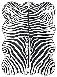 Golvend Wilton-tapijt - Zebra (zwart/wit)