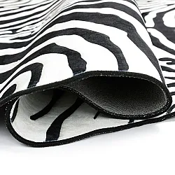 Golvend Wilton-tapijt - Zebra (zwart/wit)
