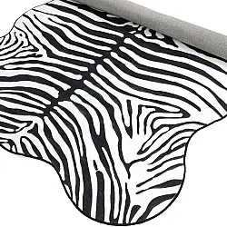 Golvend Wilton-tapijt - Zebra (zwart/wit)