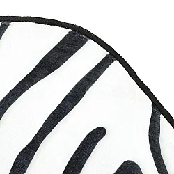 Golvend Wilton-tapijt - Zebra (zwart/wit)