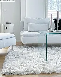 Hoogpolig vloerkleed - Janjira (wit)