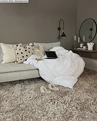 Hoogpolig vloerkleed - Kanvas (beige)