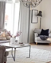 Hoogpolig vloerkleed - Rostock (offwhite)