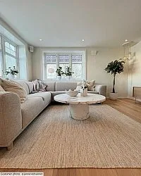 Wollen-vloerkleed - Dhurry (natuur)