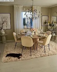 Hoogpolig vloerkleed - Janjira (offwhite)