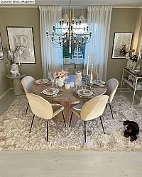 Hoogpolig vloerkleed - Janjira (offwhite)