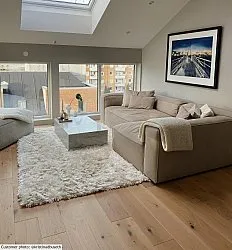 Hoogpolig vloerkleed - Janjira (wit)