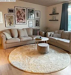 Ronde vloerkleden - Aranga Super Soft Fur (beige)