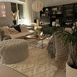 Hoogpolig vloerkleed - Everett (offwhite)