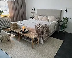 Wollen-vloerkleed - Dhurry (natuur)