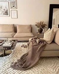 Hoogpolig vloerkleed - Monti (offwhite)