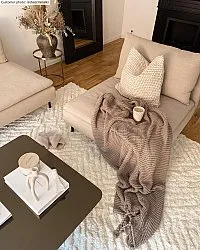 Hoogpolig vloerkleed - Monti (offwhite)