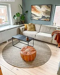 Ronde vloerkleden - Dhurry (beige)