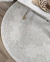 Rond vloerkleed - Valenza (wit)