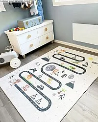 Kindervloerkleed - Safari road