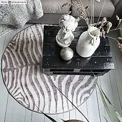 Rond vloerkleed - Zebra
