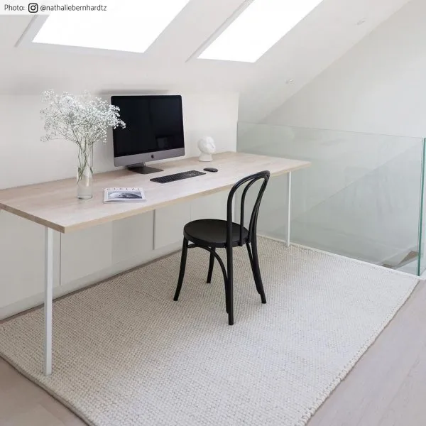 Vloerkleed onder bureau