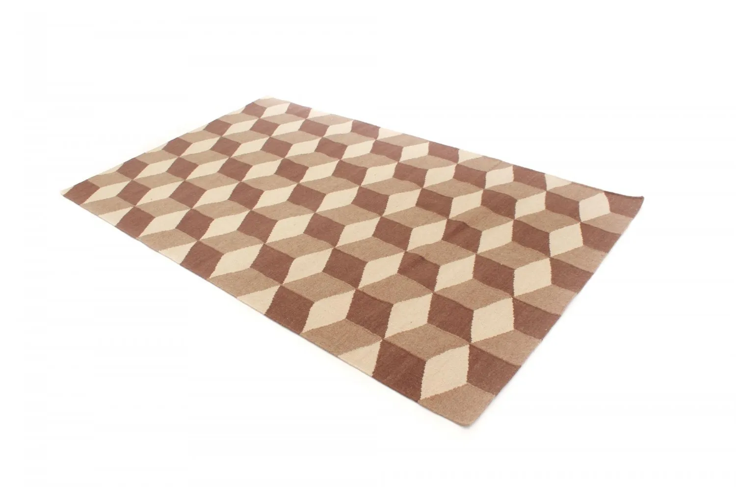 Wollen-vloerkleed - Floriáda (beige/bruin)