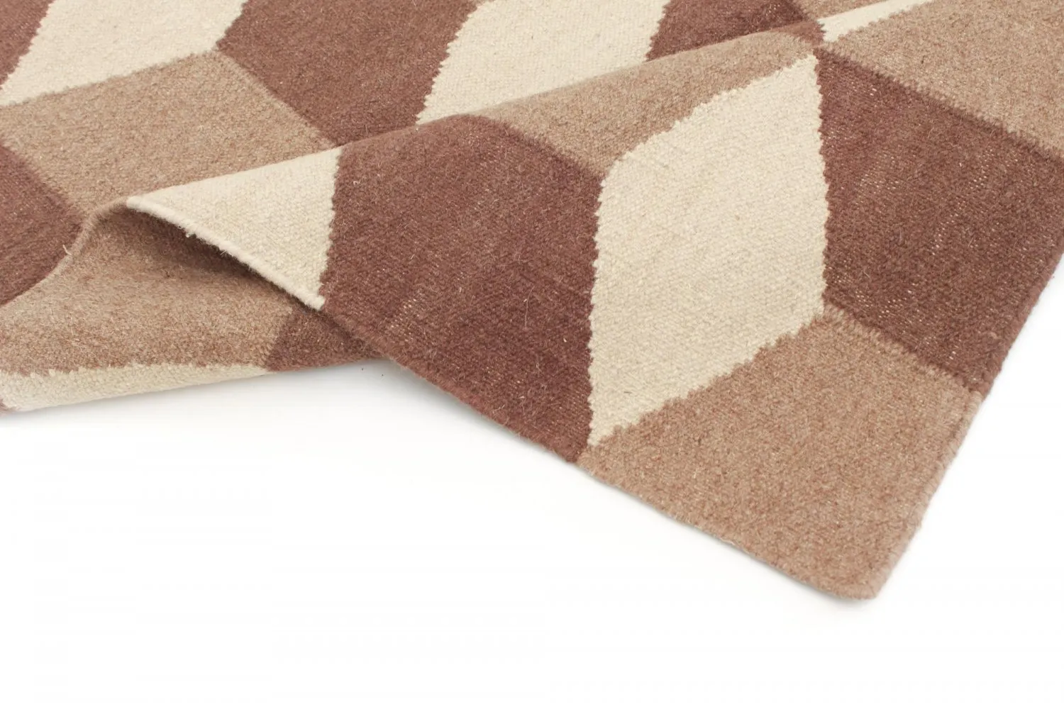 Wollen-vloerkleed - Floriáda (beige/bruin)