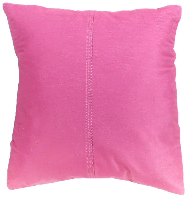 Zijdefluweel-Kussen (roze) (kussensloop) 45 x 45 cm