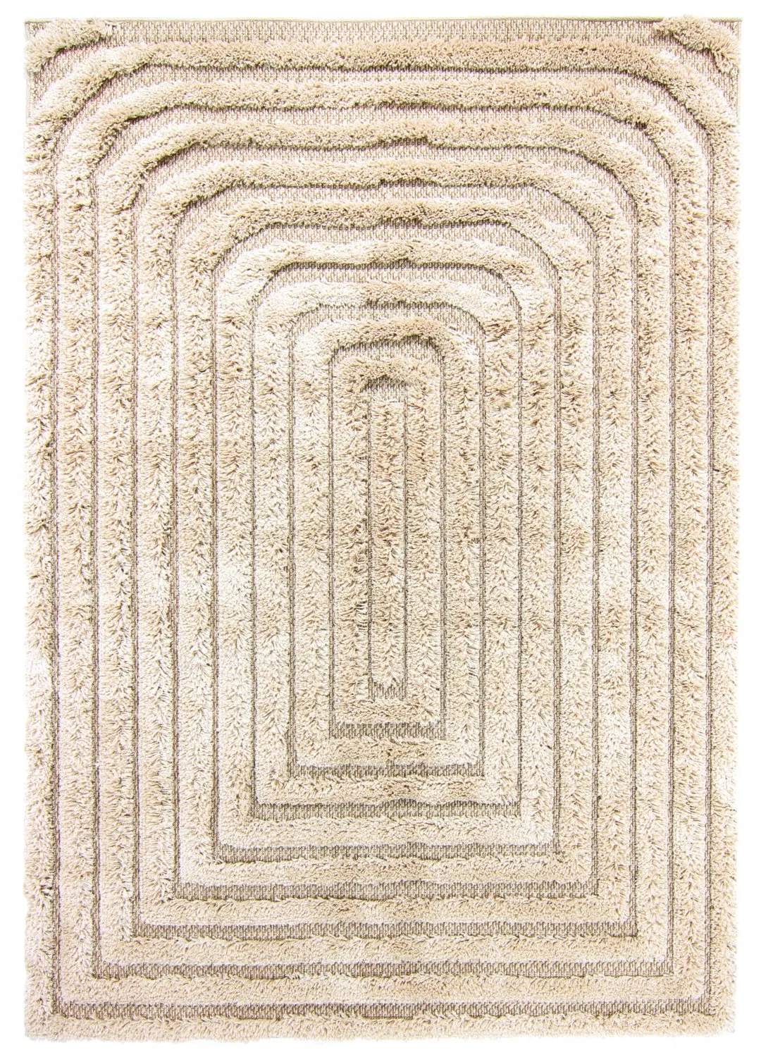 Hoogpolig vloerkleed - Torres (beige)