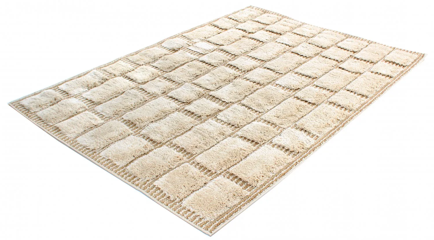 Hoogpolig vloerkleed - Lousa (beige)