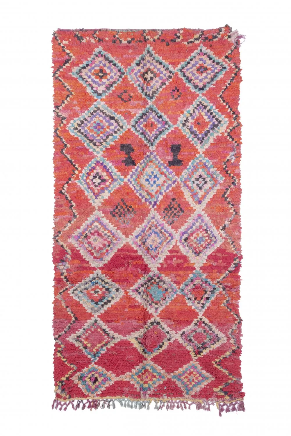 Marokkaanse Berber tapijt Boucherouite 260 x 130 cm