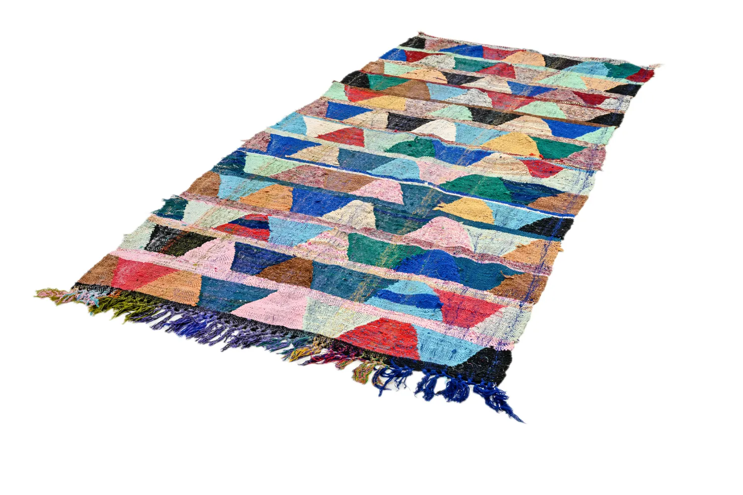 Marokkaanse Berber tapijt Boucherouite 140 x 290 cm